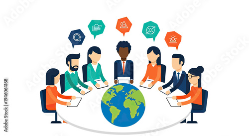 Global collaboration and strategic discussion among diverse professionals