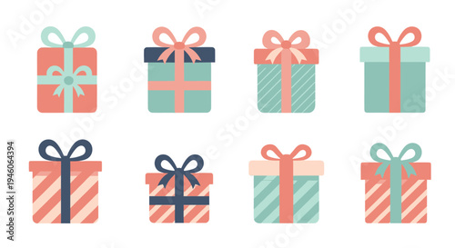 A delightful collection of colorful festive gift boxes, perfect for any celebration or surprise