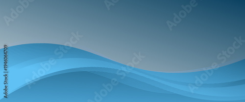 Blue curve line vector background overlap layer paper on white space for text and message design