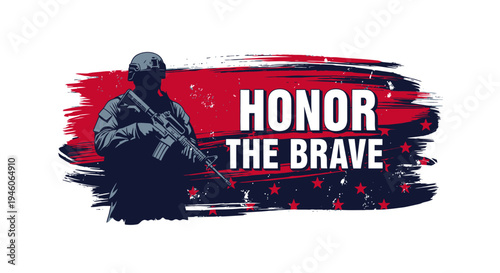 Patriotic graphic honoring the brave military service members
