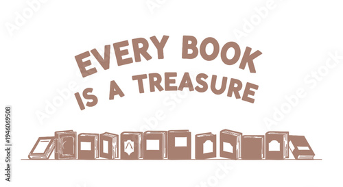 Set of 11 book icons vector with motivational quote