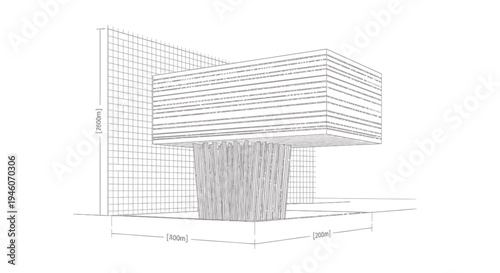 Vector illustration of modern building architecture