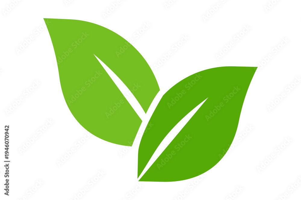 Naklejka premium PNG Green leaves eco-friendly illustration on transparent background