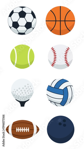 Collection of diverse sports balls symbolizing fitness and competition