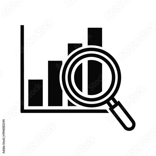 Data analysis and investigation icon
