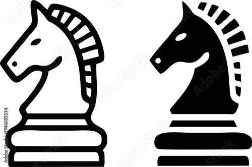 Chess Knight Piece Horse Strategy Game Vector
