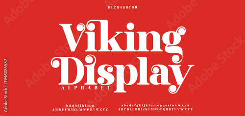 Viking Display Elegant alphabets font alphabet letters Font. Minimal modern urban fonts for logo, brand etc. Typography vector illustration