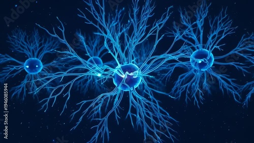 Neurons and neural network connections.