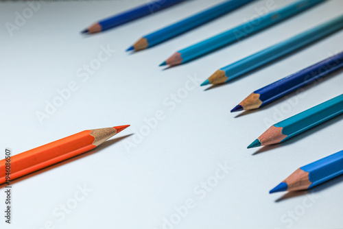 Fotografija Leadership and Individuality Concept Using Color Contrast