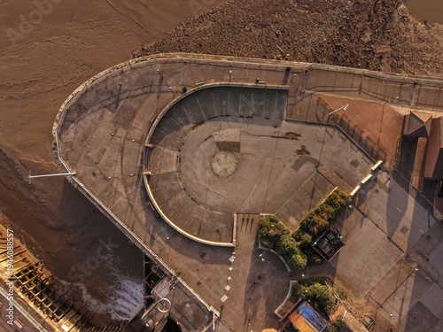 Foto River Mersey Drone View of Dock Basins and River Channels