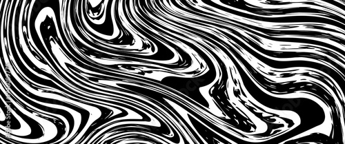 Dynamic black and white liquid swirl pattern