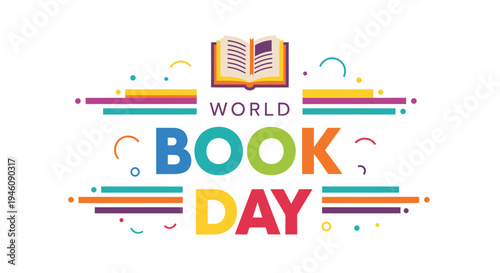 World Book Day colorful illustration vector