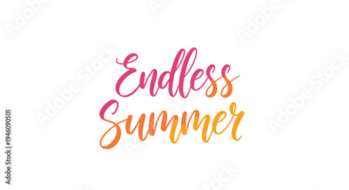 Endless Summer typography vector