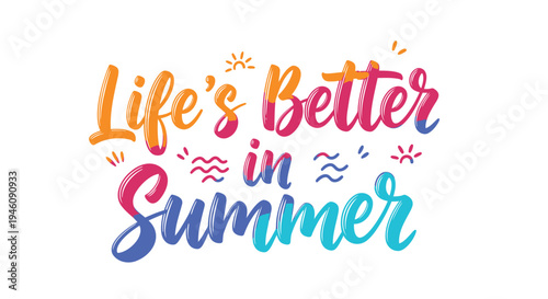 Summer quote typography vector