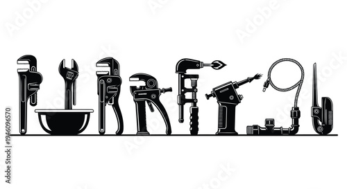 Set of 8 kitchen tools icons vector