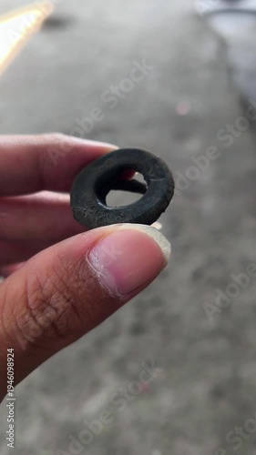 hand holding car key