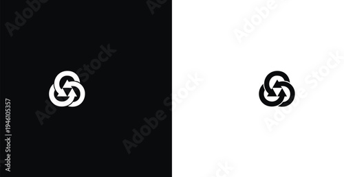 Minimal abstract eco knot icon vector