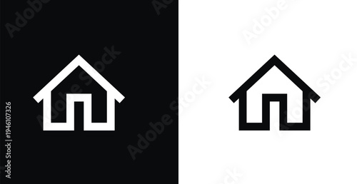 Minimal home icon vector