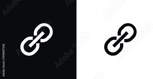 Minimal chain link icon vector