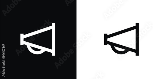 Minimal megaphone icon vector