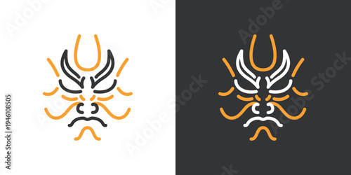 隈取のシンプルなアイコン