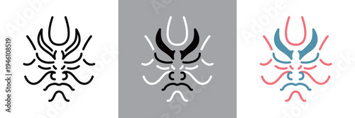 隈取のシンプルなアイコン