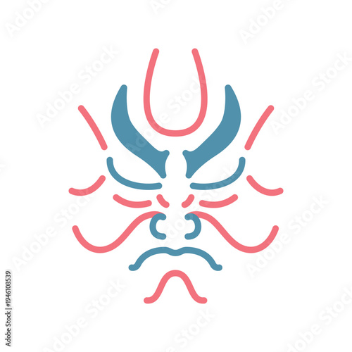 隈取のシンプルなアイコン