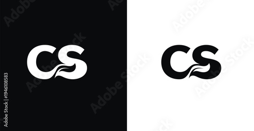 Elegant CS letter monogram logo vector