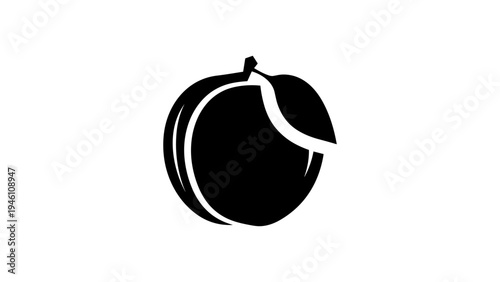 Minimalist peach silhouette design for elegant nature themes