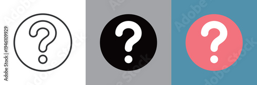 シンプルなクエスチョンマークのベクターアイコン