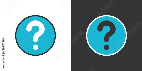 シンプルなクエスチョンマークのベクターアイコン