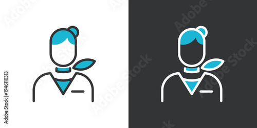 シンプルなキャビンアテンダントのアイコン