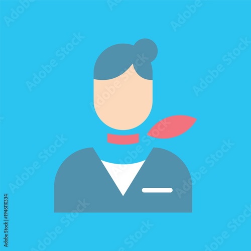 シンプルなキャビンアテンダントのアイコン