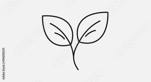 Simple Sprout Icon Vector Illustration Minimalist Design for Eco-Friendly Concepts and Sustainable Growth Themes
