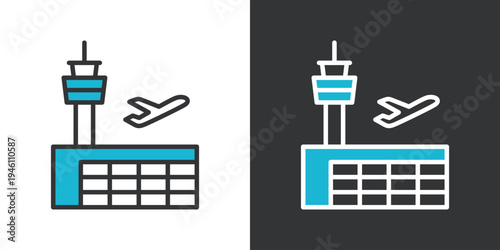 シンプルな空港のアイコン
