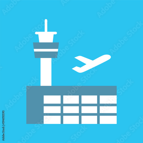 シンプルな空港のアイコン
