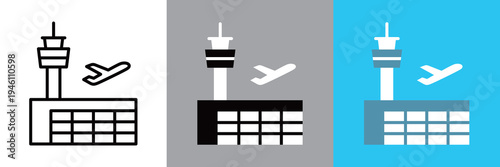 シンプルな空港のアイコン
