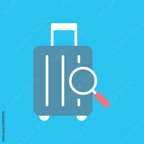 シンプルな荷物検査のアイコン