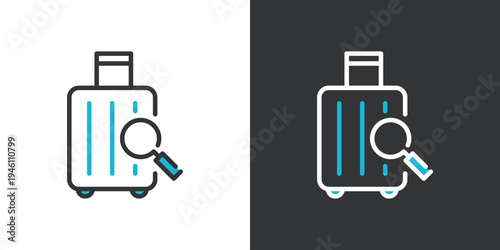 シンプルな荷物検査のアイコン