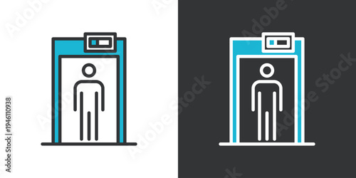 シンプルな金属探知機のアイコン