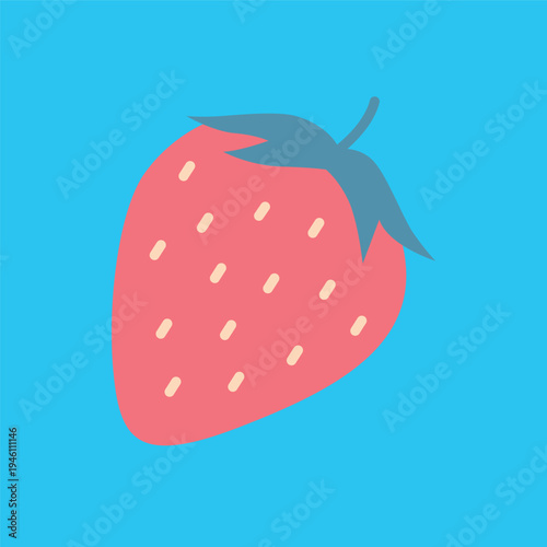 フルーツのいちごベクターアイコン