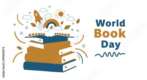 World Book Day icon vector illustration