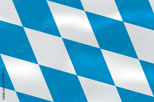 Bavaria flag with wavy silk effect. Vector flag symbolizing national pride, identity, heritage, patriotism and authority