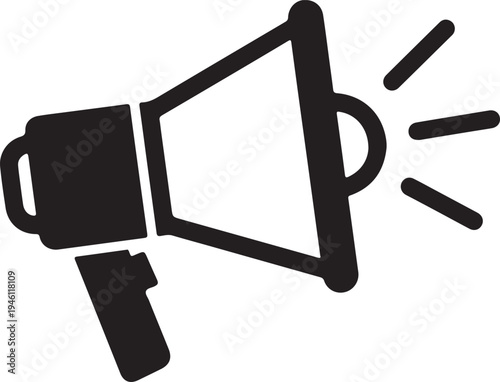 Megaphone Icon for Marketing and Digital Promotion Announcements
