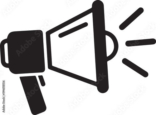 Megaphone Icon for Marketing and Digital Promotion Announcements
