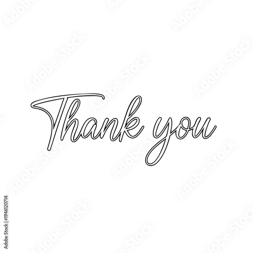 Handwritten thank you message in cursive.