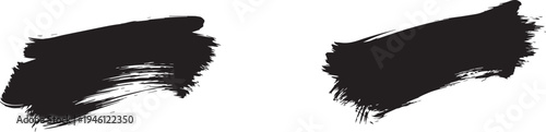 A pair of black mascara swatches on a white background for eye makeup comparison
