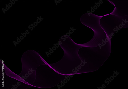 Abstract vector background with dynamic purple flow of lines and shadows. Eps 10