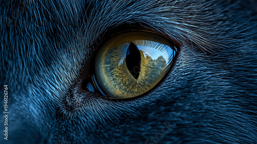 Blue Cat Eye Close Up