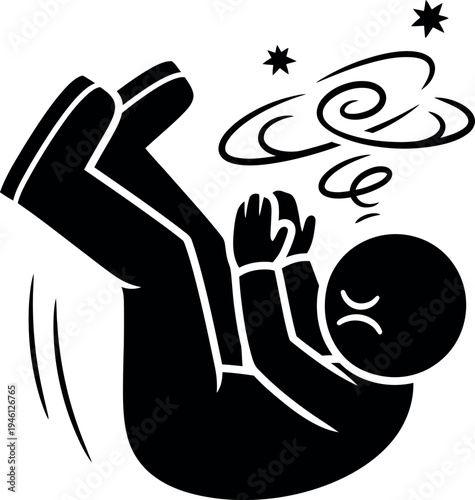 A magician performing an illusion with a floating baby in a basket Vector